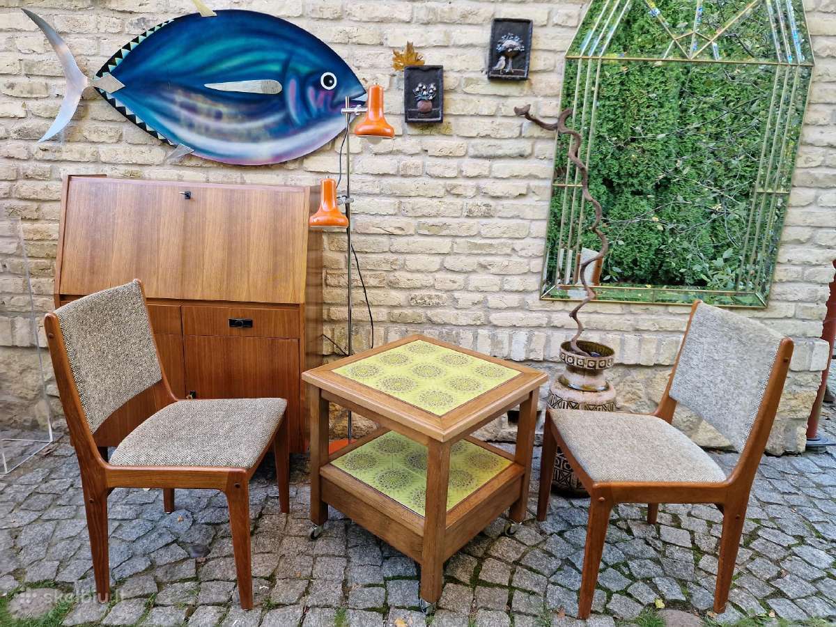 Vintažinis mid century kavos staliukas - nuotraukos Nr. 18