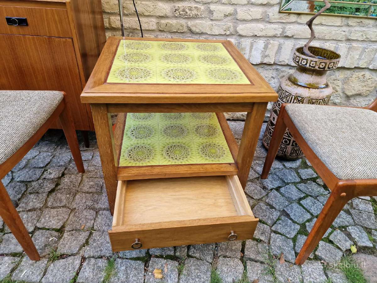 Vintažinis mid century kavos staliukas - nuotraukos Nr. 34