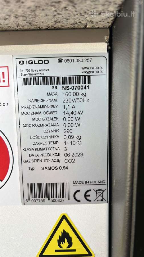 Šaldymo vitrina Igloo “Samos 0.94 Black - nuotraukos Nr. 5