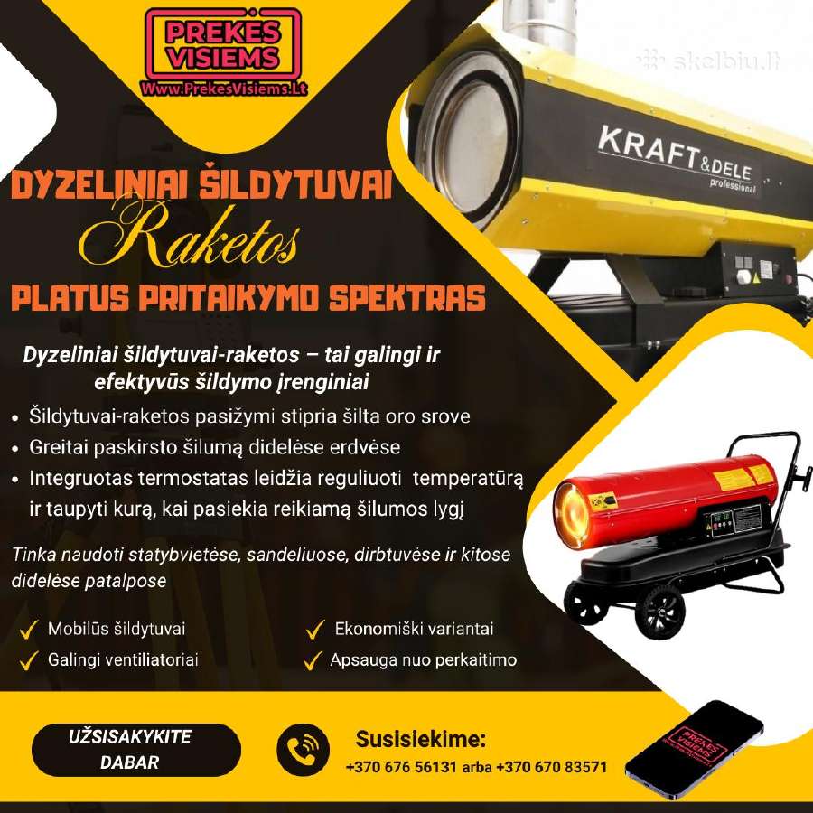 Pigiausiai Dyzelinis šildytuvas 25-65 kw Raketos - nuotraukos Nr. 2