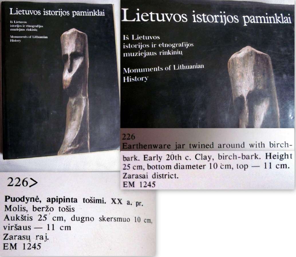 Senovinės molinės puodynės, ir pintos beržo tošimi - nuotraukos Nr. 20