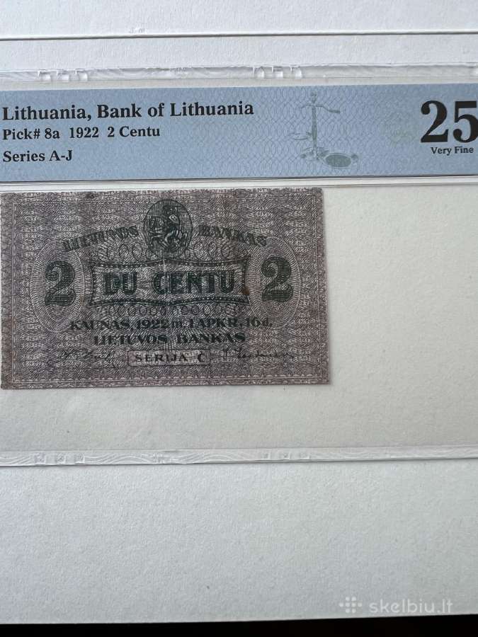 Lietuvos banko 2 cnt. banknotas