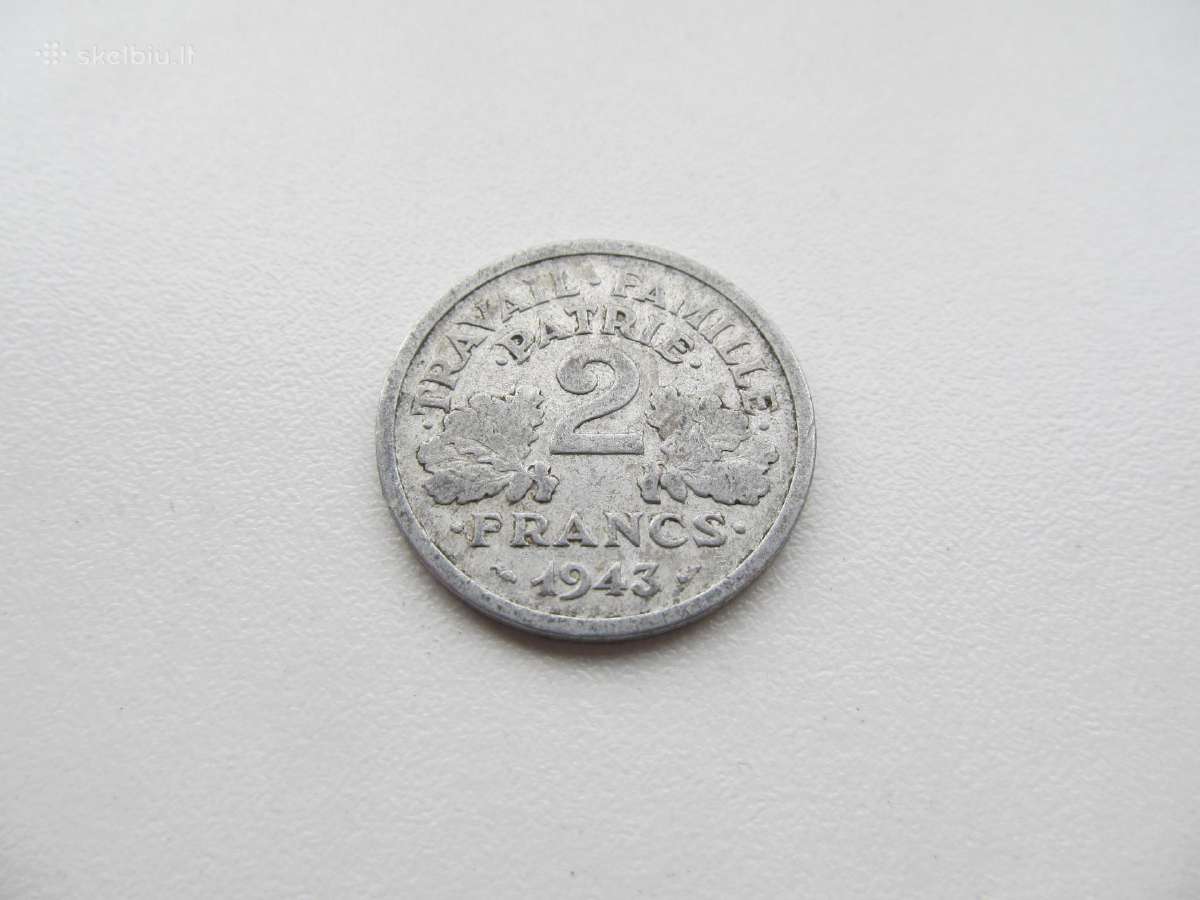 2 frankai , Prancūzija , 1943