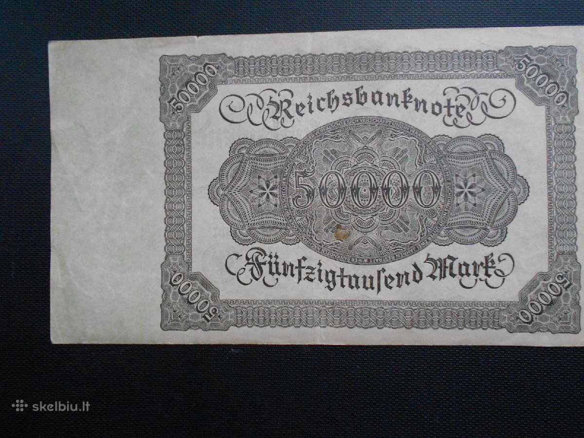 50 000 markių Vokietija 1922m - nuotraukos Nr. 2
