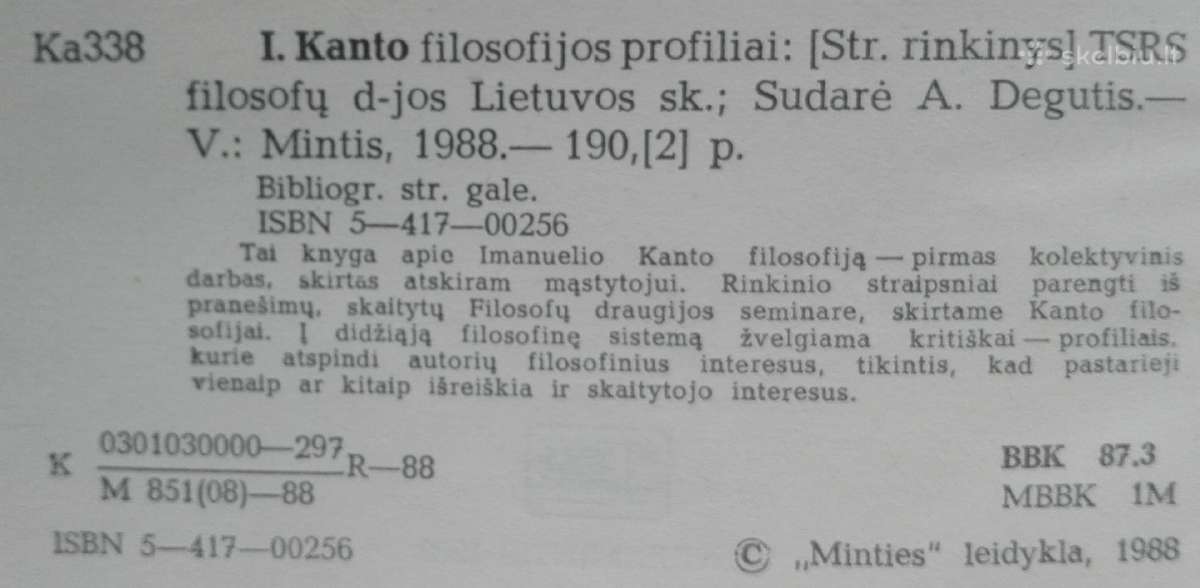 1922. I. Kanto Filosofijos Profiliai - nuotraukos Nr. 2