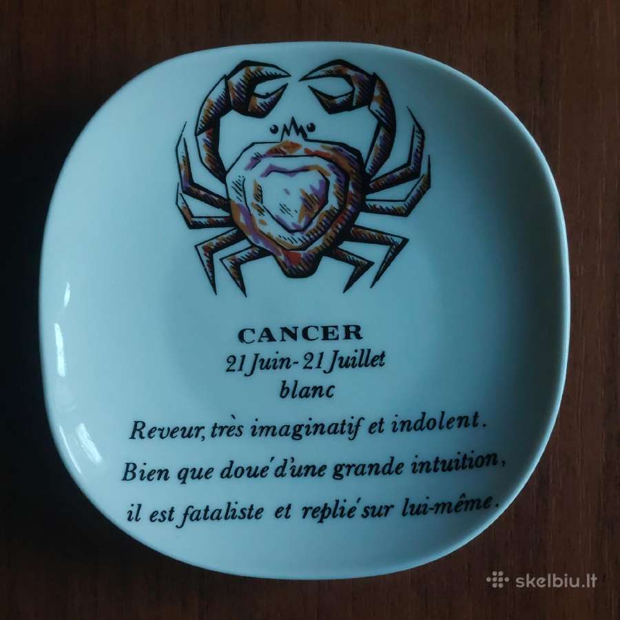 Prancūziška lėkštutė - zodiako ženklas " Vėžys "