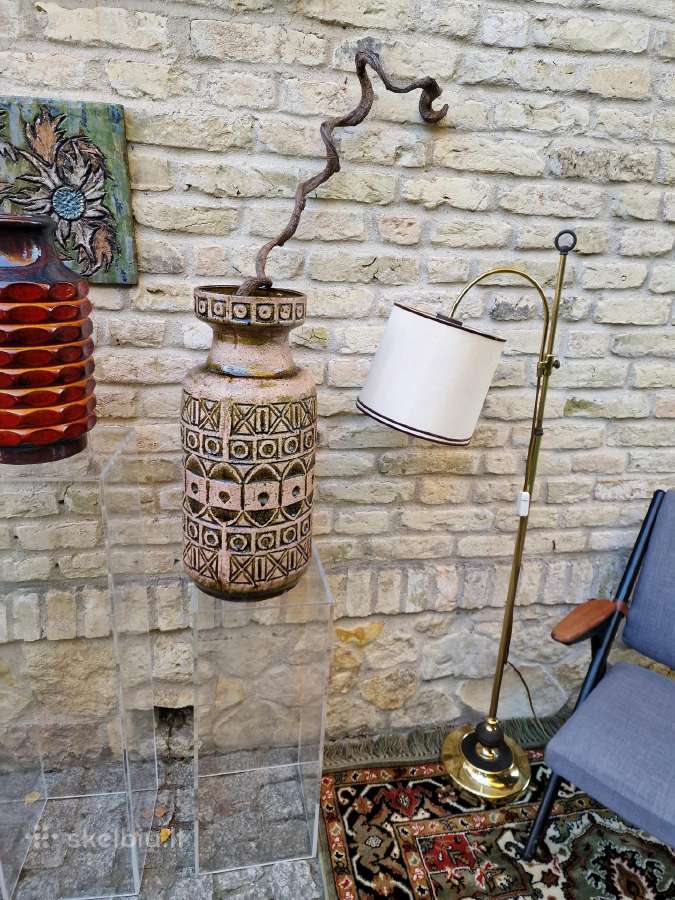 Vintažinis mid century žalvarinis toršeras - nuotraukos Nr. 16
