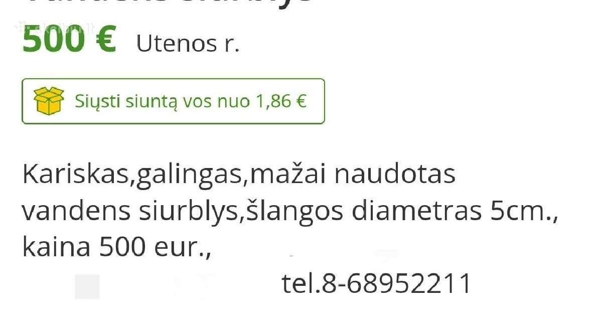 Vandens siurblys - nuotraukos Nr. 7