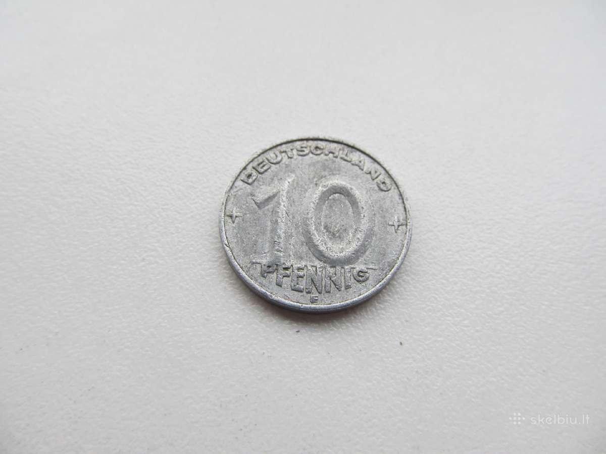 10 pfennig , Demokratinė Vokietija , 1952 E