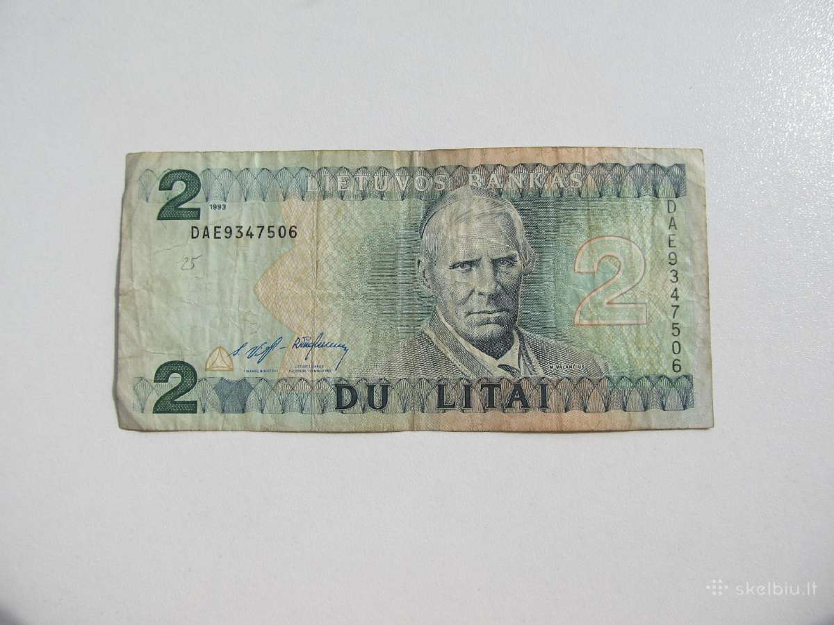 2 litai , Lietuva , 1993 Valančius