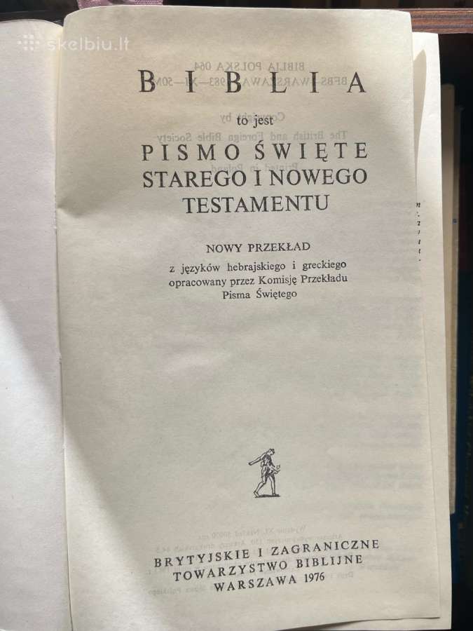 Biblia To Jest Całe Pismo Święte Starego I Nowego - nuotraukos Nr. 2