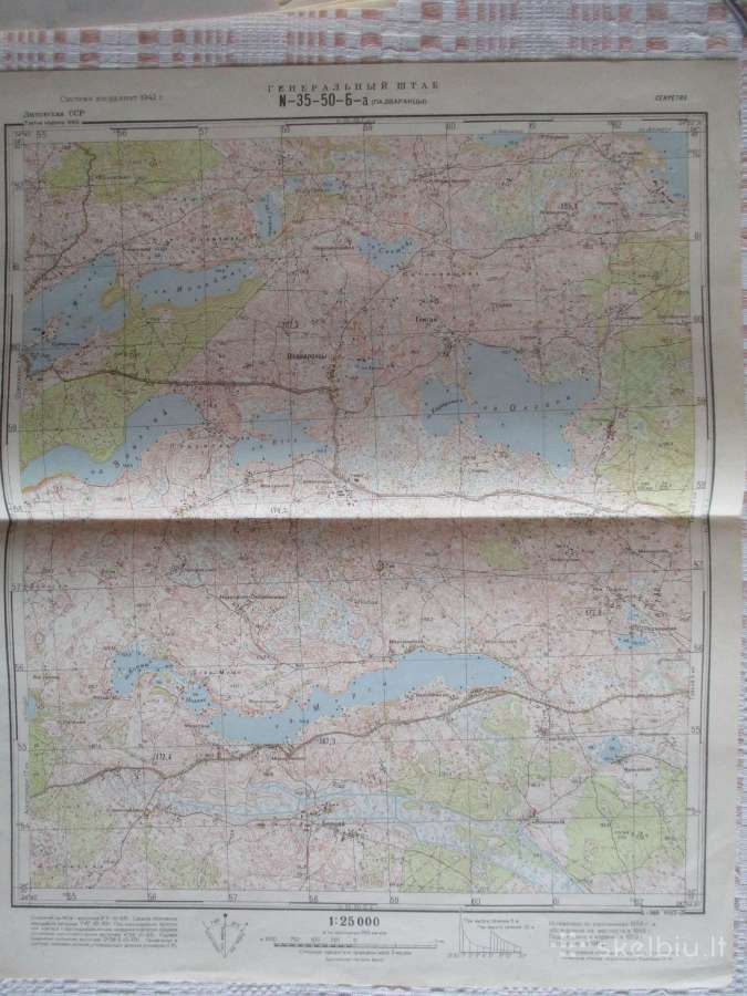 Trakų rajono ežeringų vietų 1961 metų žemėlapiai - nuotraukos Nr. 4