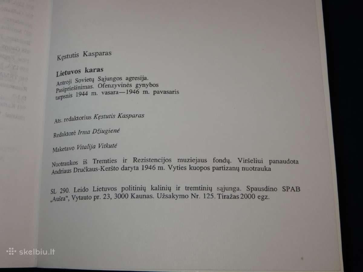 Knyga Lietuvos karas. Kęstutis Kasparas 1999 - nuotraukos Nr. 23