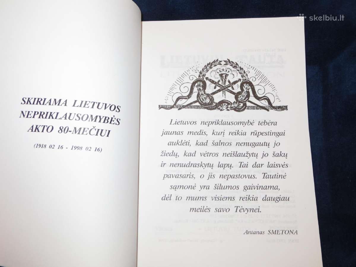 Knyga Lietuvių tauta 2-a knyga. A. Liekis 1998 - nuotraukos Nr. 3