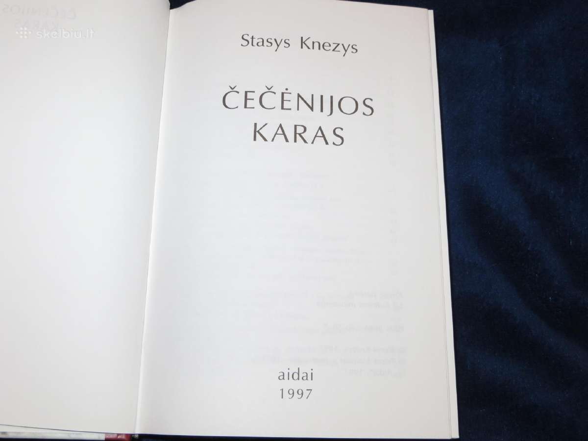 Knyga Čečėnijos karas S. Knezys 1997 - nuotraukos Nr. 3