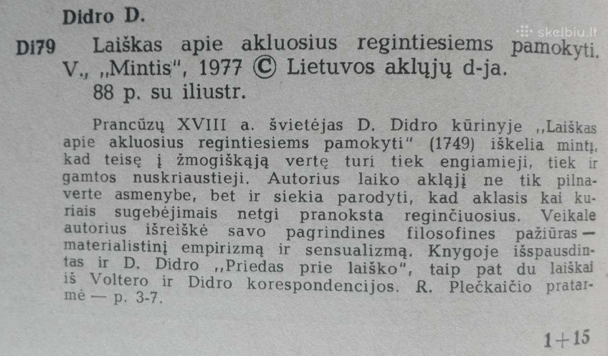 1934. Laiškas Apie Kluosius Regintiesiems Pamokyti - nuotraukos Nr. 2