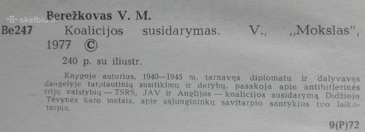 1936. Koalicijos Susidarymas V. Berežkovas - nuotraukos Nr. 2