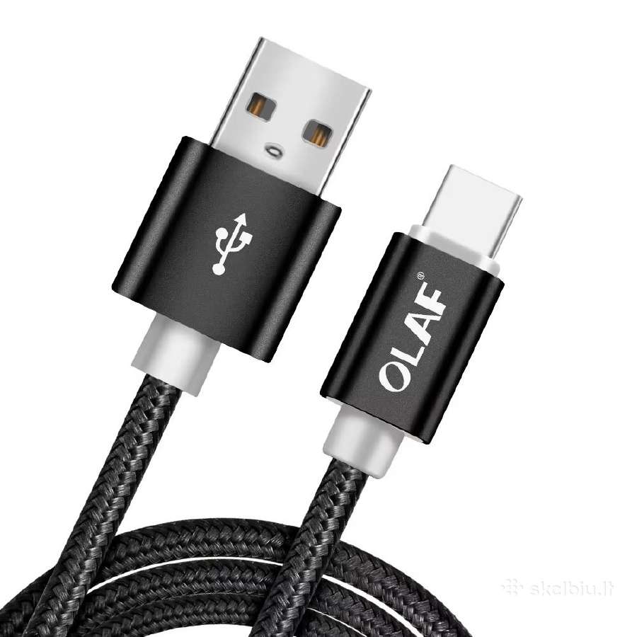 Usb to Usb-c įkrovimo laidas 3 metrai