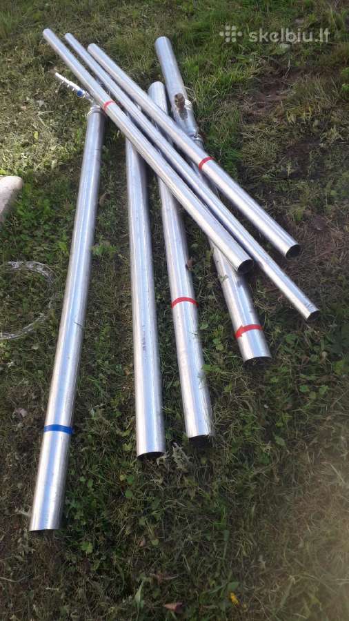 Cinkuoti vamzdžiai. 1,5-2m ilgio, 76; 54, 42 mm