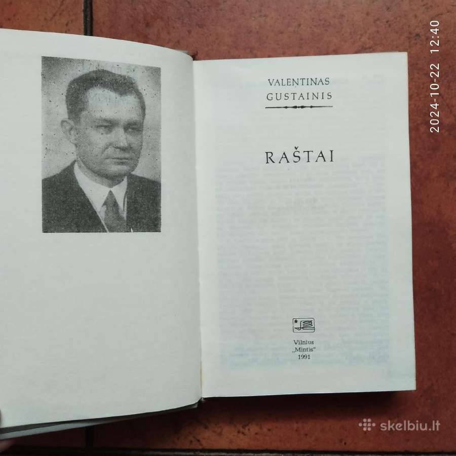 Valentino Gustainio filosofijos "Raštai" 1991 m. - nuotraukos Nr. 3