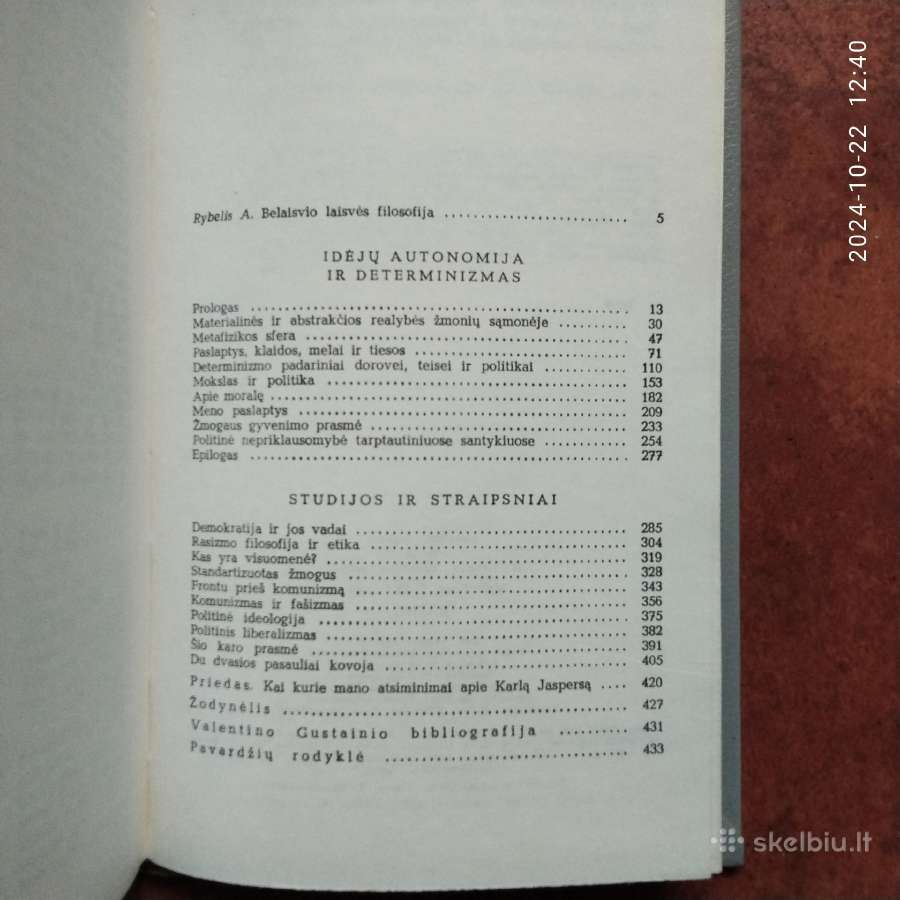 Valentino Gustainio filosofijos "Raštai" 1991 m. - nuotraukos Nr. 4