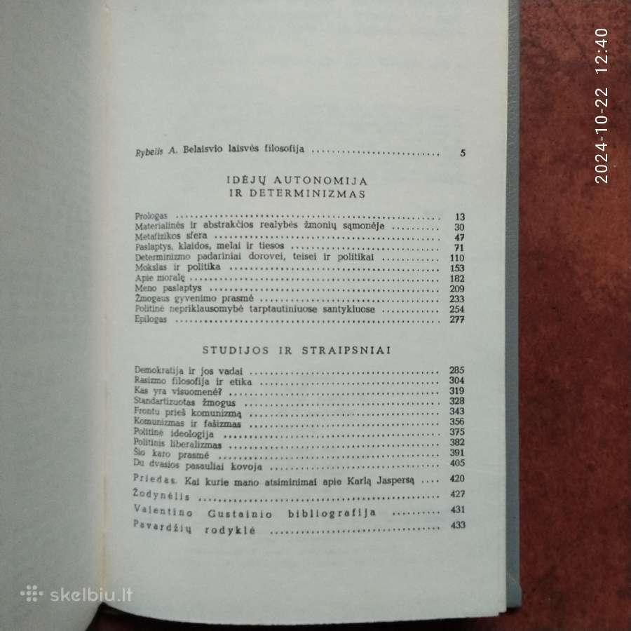 Valentino Gustainio filosofijos "Raštai" 1991 m. - nuotraukos Nr. 4