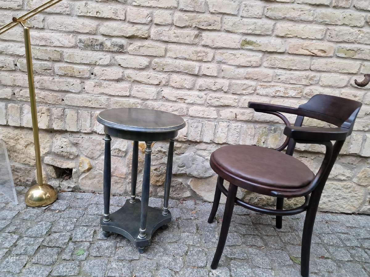 Vintažinis mid century medžio masyvo staliukas - nuotraukos Nr. 10