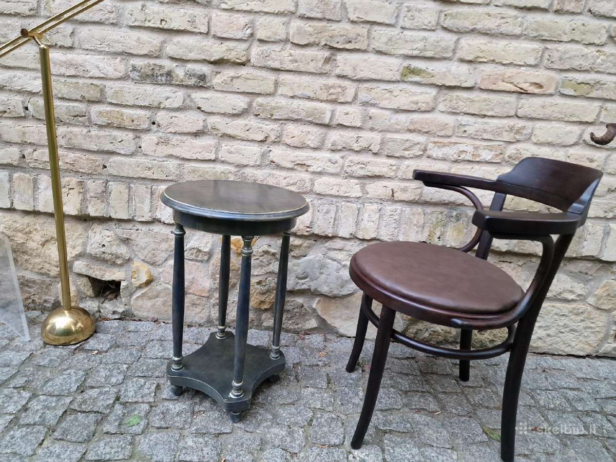 Vintažinis mid century medžio masyvo staliukas - nuotraukos Nr. 19