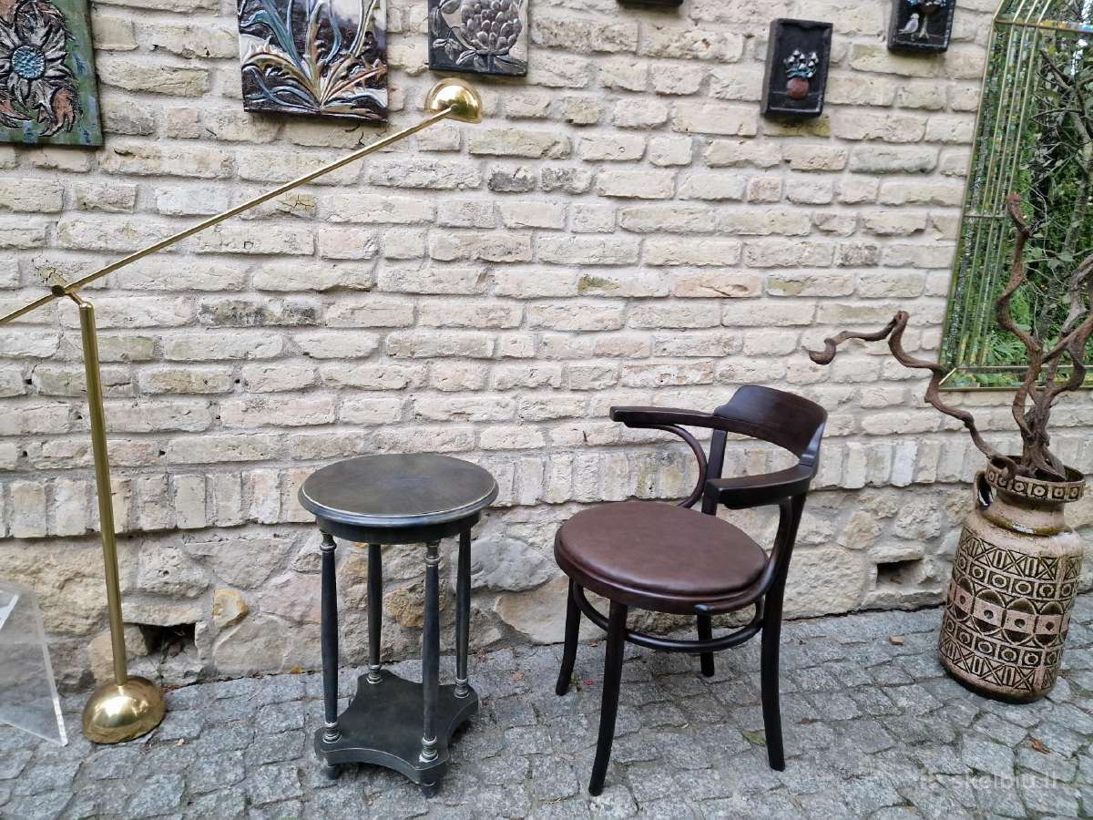 Vintažinis mid century medžio masyvo staliukas - nuotraukos Nr. 31