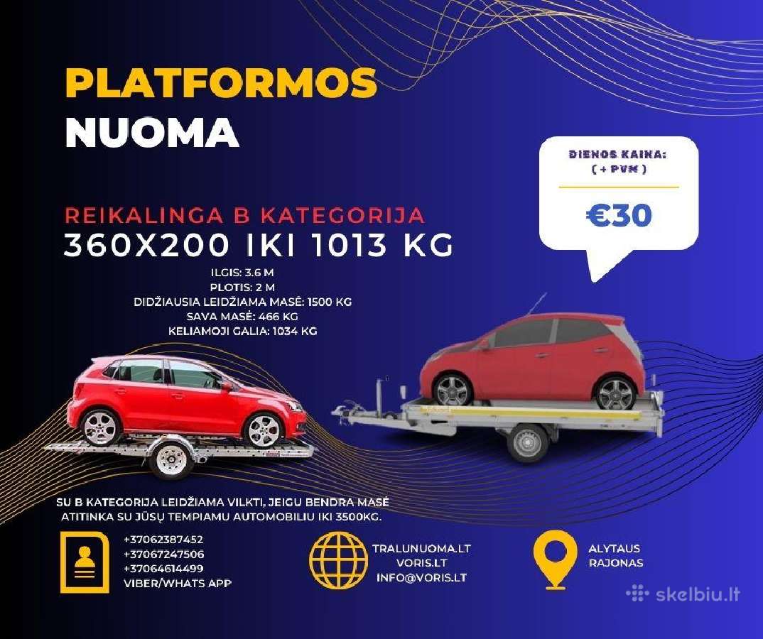 Platformu , traliuku ir priekabu Nuoma ! - nuotraukos Nr. 26