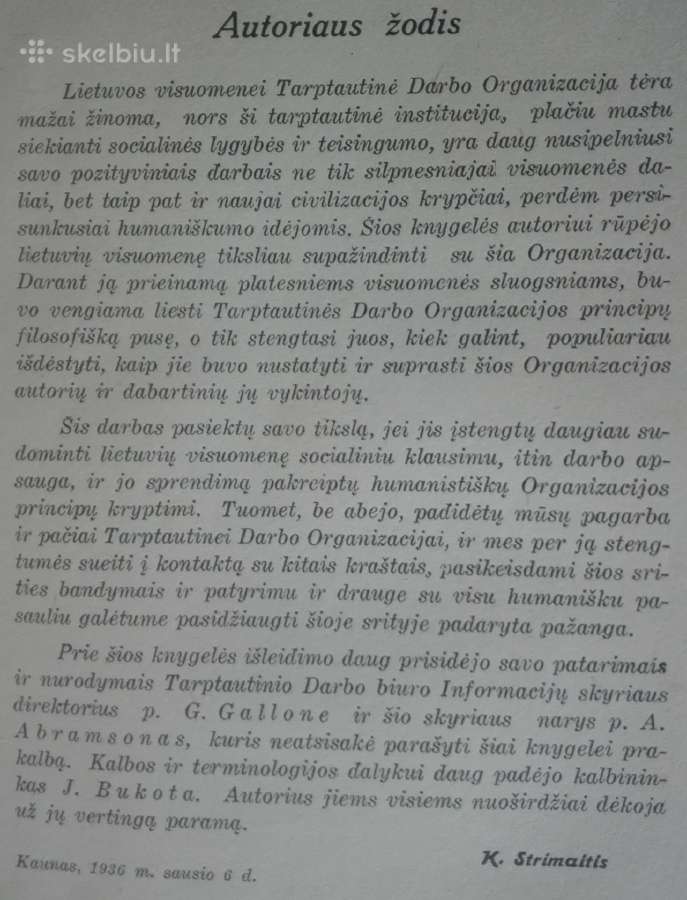 1948. Tarptautinė Darbo Organizacija K. Strimaitis - nuotraukos Nr. 3