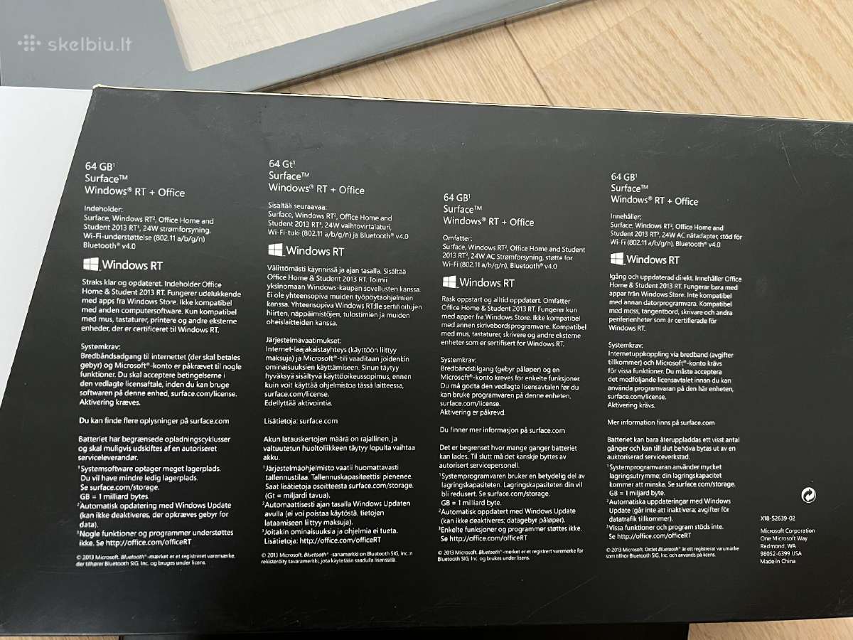 Windows Surface Rt + Office 65gb - nuotraukos Nr. 5