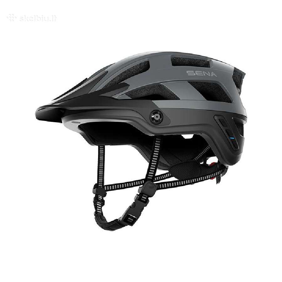 M1 Sena Smart MTB Helmet, Matt Grey, L dydis