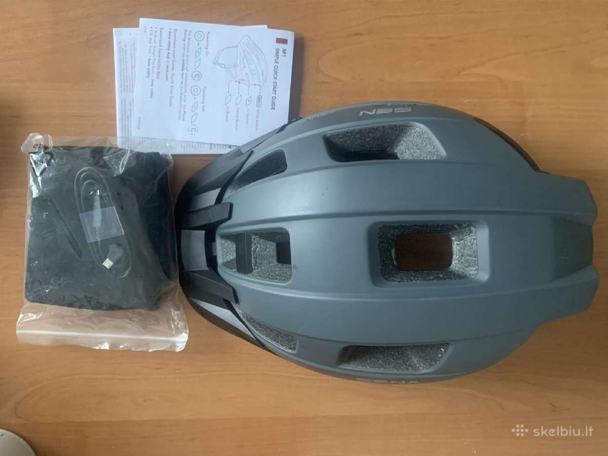 M1 Sena Smart MTB Helmet, Matt Grey, L dydis - nuotraukos Nr. 4