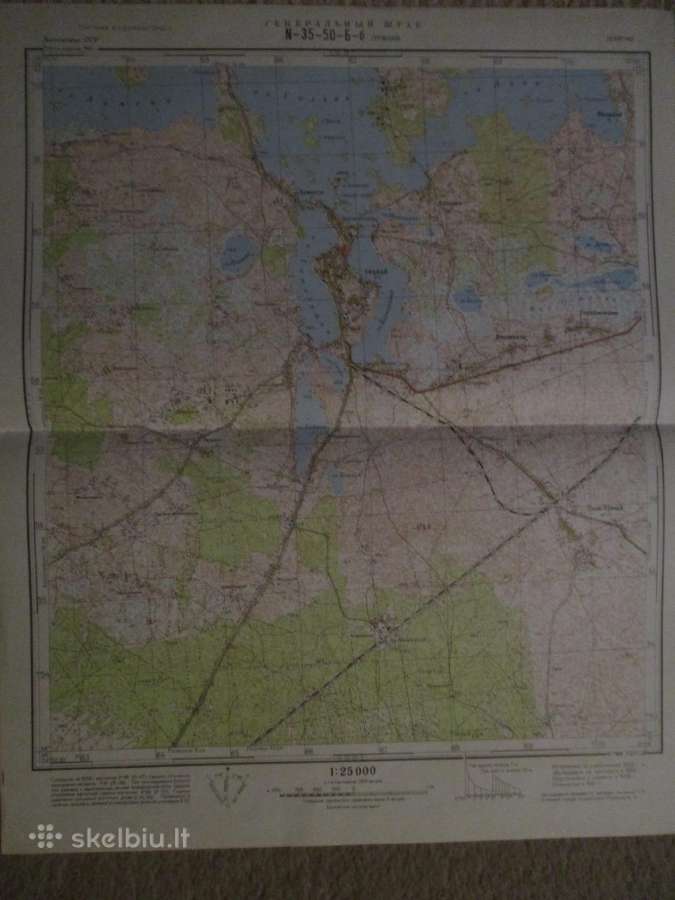 Trakų 1961 ir 1988 metų žemėlapiai - nuotraukos Nr. 4