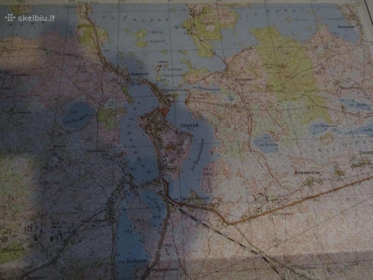 Trakų 1961 ir 1988 metų žemėlapiai - nuotraukos Nr. 5