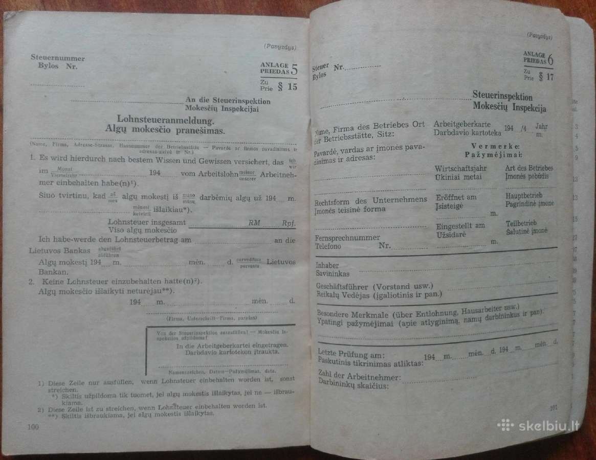1957. Algų Mokestis Lietuvos Generalinei Sričiai - nuotraukos Nr. 3