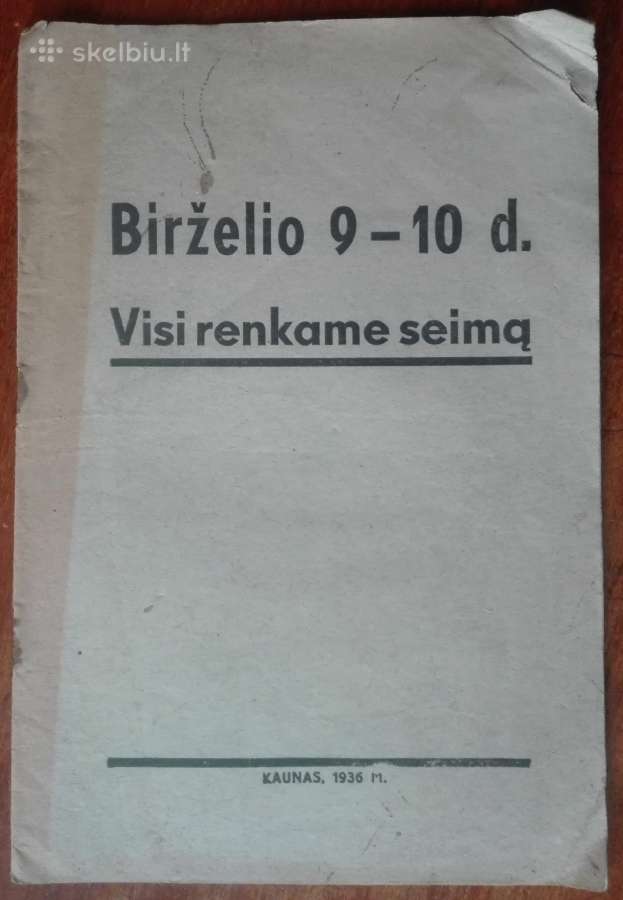 1958. Birželo 9-10 d. Visi Renkame Seimą unikali a