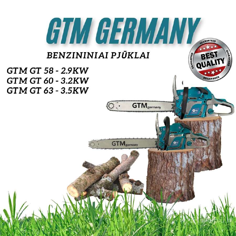 Benzininis grandininis pjūklas Gtm GT 60 3,2kw - nuotraukos Nr. 3