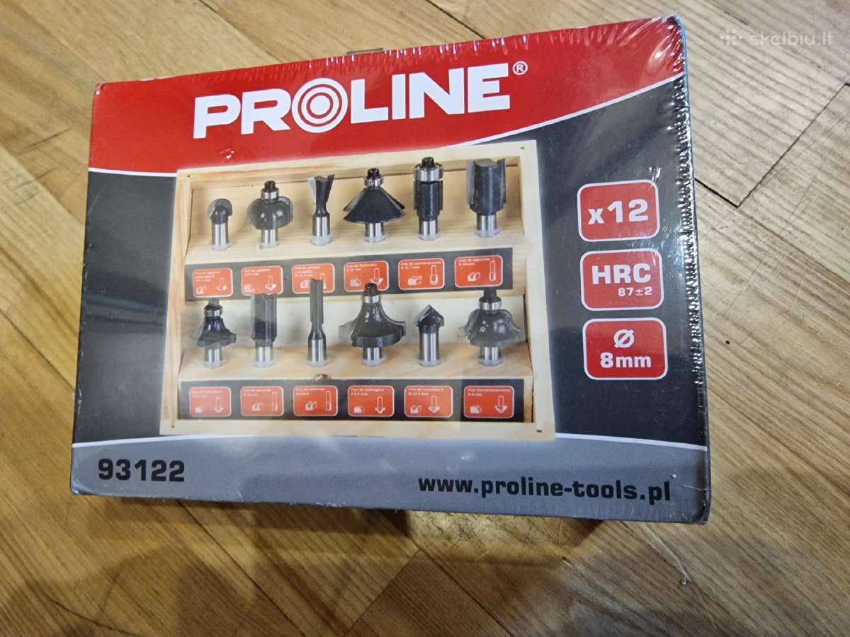 Naujas medžio frėzos Proline, 12 vnt x 8mm - nuotraukos Nr. 2