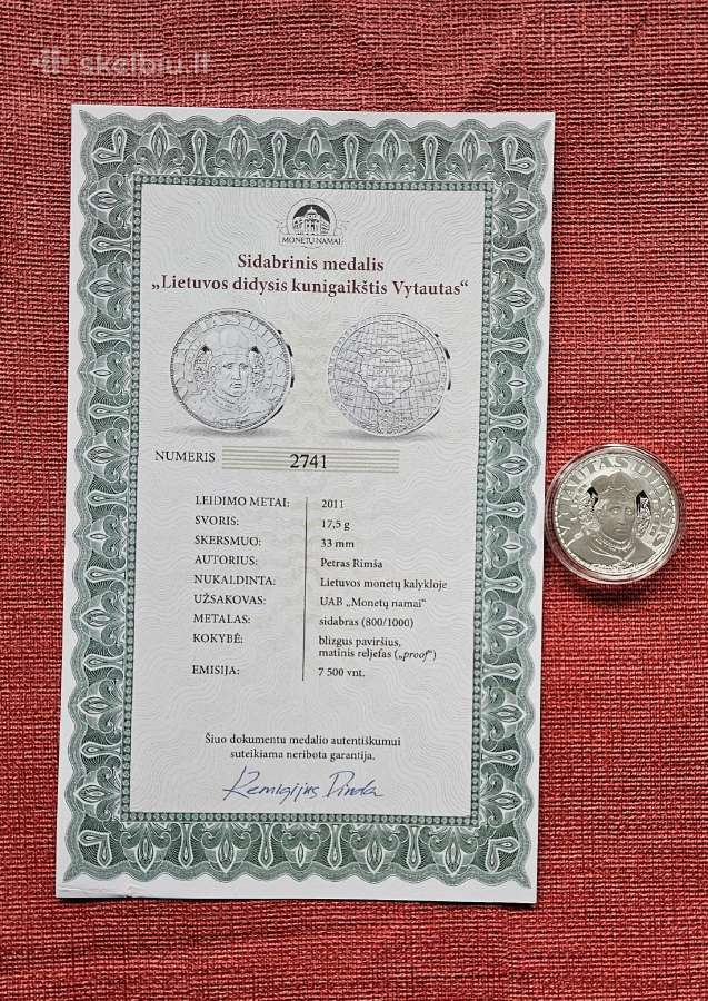 Sidabrinis medalis.