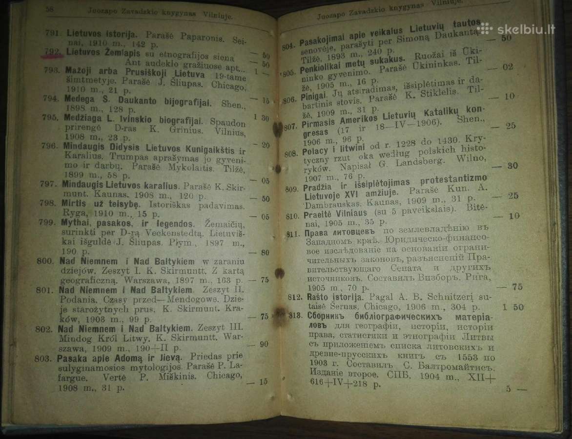 1966. Juozapo Zavadskio Knygyno Katalogas 1912 m. - nuotraukos Nr. 4