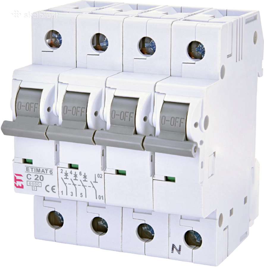 Automatinis jungiklis Etimat 6 3p+n C20