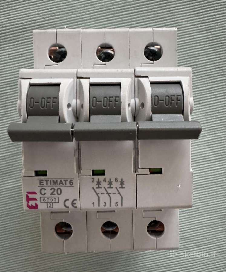 Automatinis jungiklis Etimat 6 3p+n C20 - nuotraukos Nr. 3