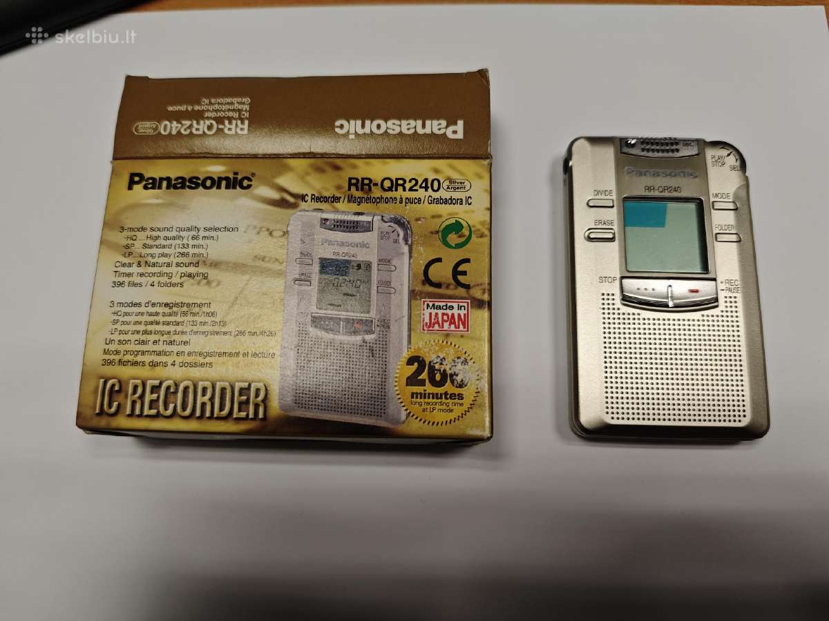 Skaitmeninis diktofonas Panasonic Rr-qr240 - nuotraukos Nr. 7
