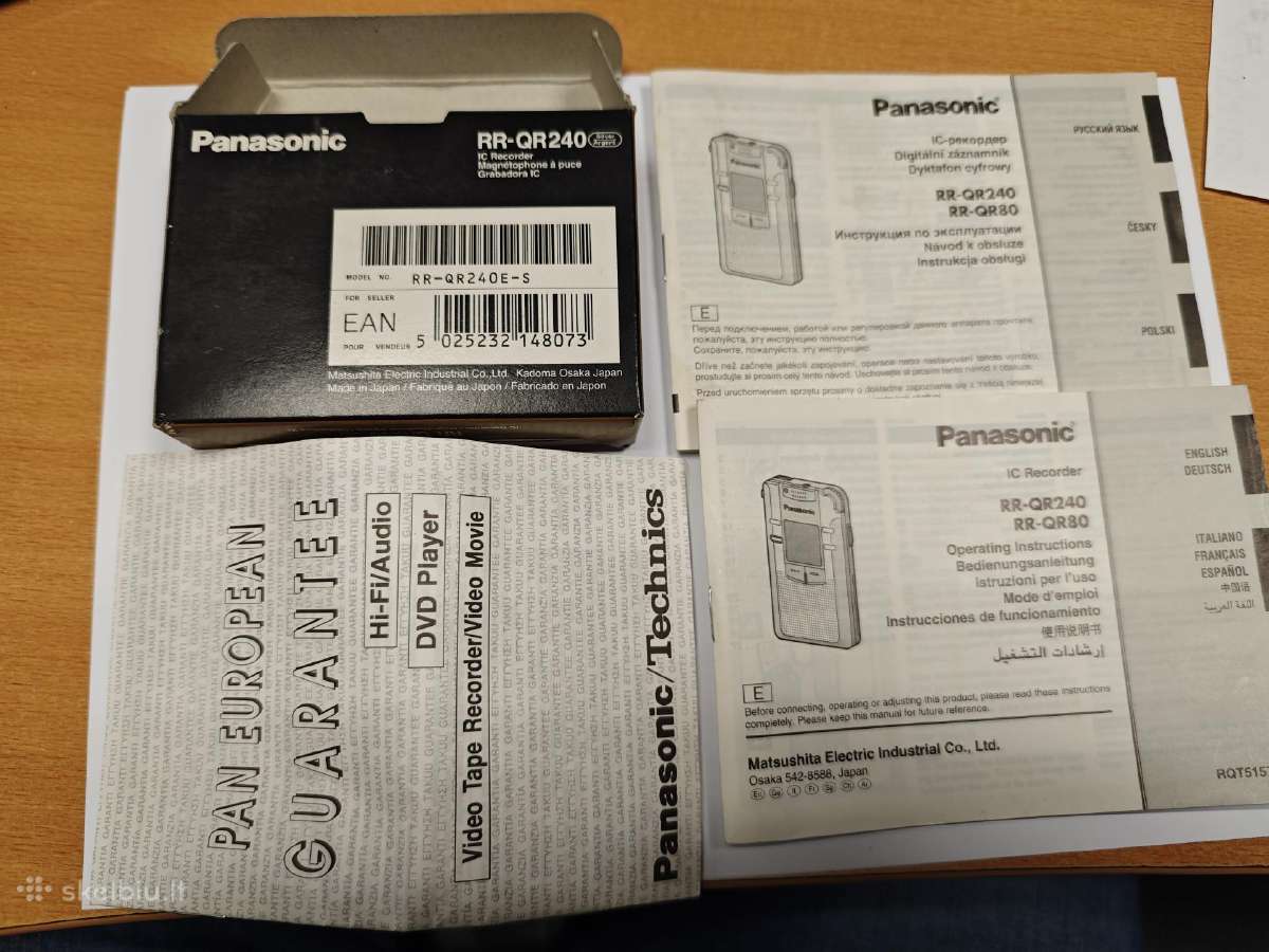 Skaitmeninis diktofonas Panasonic Rr-qr240 - nuotraukos Nr. 8