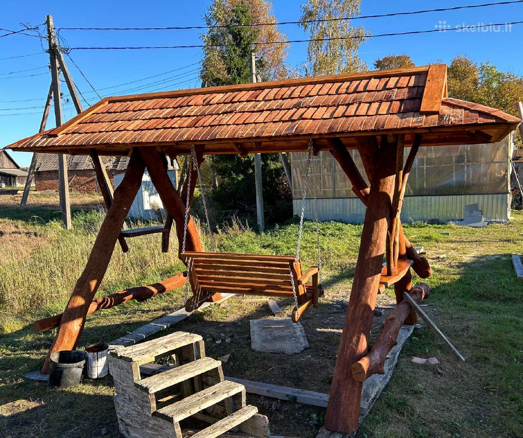 Ąžuolinės supynės, kreivuolių supynės, supynė - nuotraukos Nr. 4