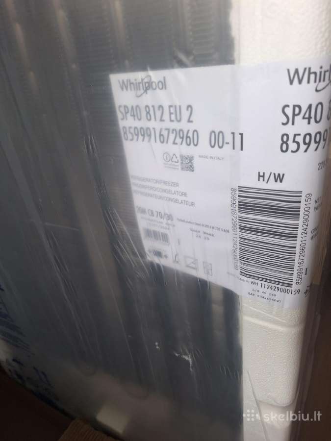 Naujas Šaldytuvas Whirlpool Sp40 812 Eu2 įmontuoja - nuotraukos Nr. 3