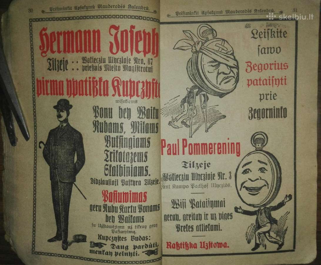 1975. Lietuwiškos Kalendros Metui 1917 unikali ant - nuotraukos Nr. 3