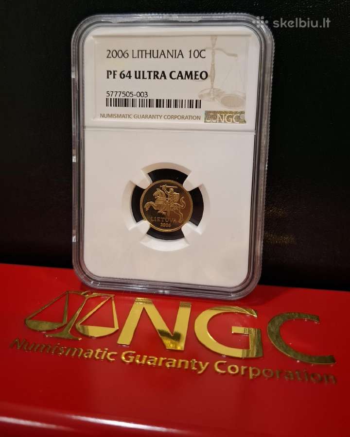 2006 m. 10 ct proof Ngc Unc P F 64 Ultra Cameo